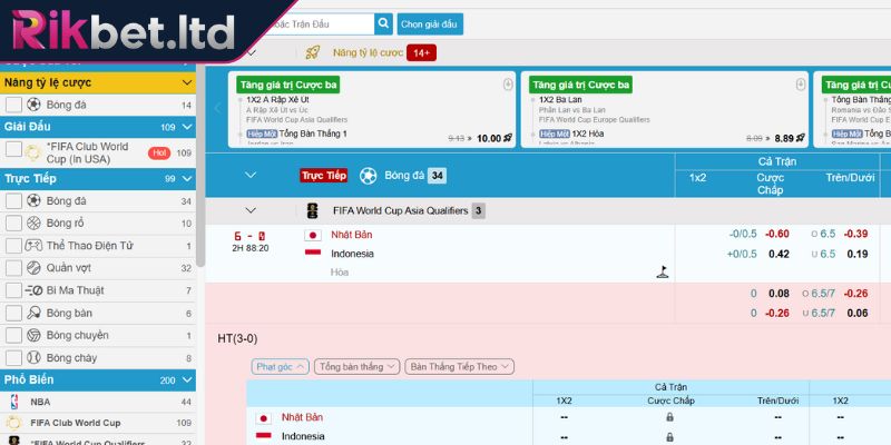 Khám phá vài nét về sảnh IM Sports RIKBET