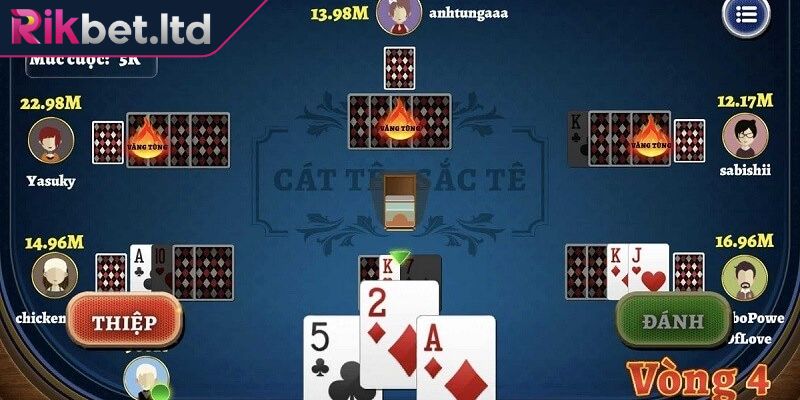 Các bước khi thực hiện cách chơi bài Cát Tê online RIKBET